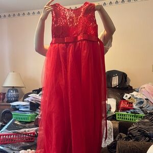 Red lace/tulle kids dress